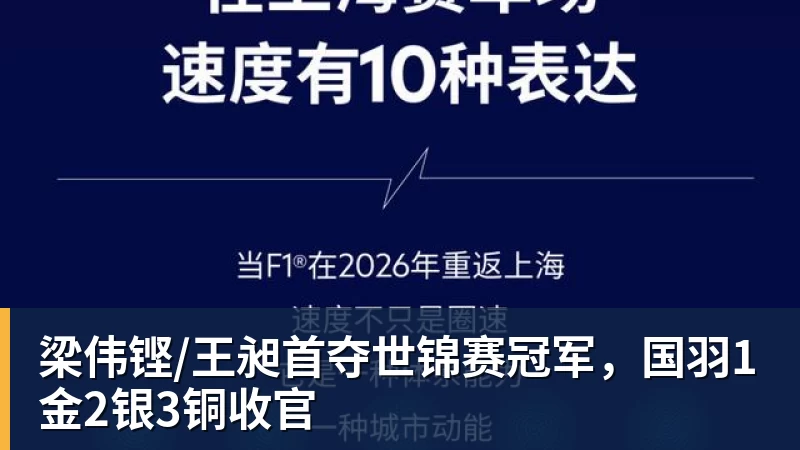 梁伟铿/王昶首夺世锦赛冠军，国羽1金2银3铜收官